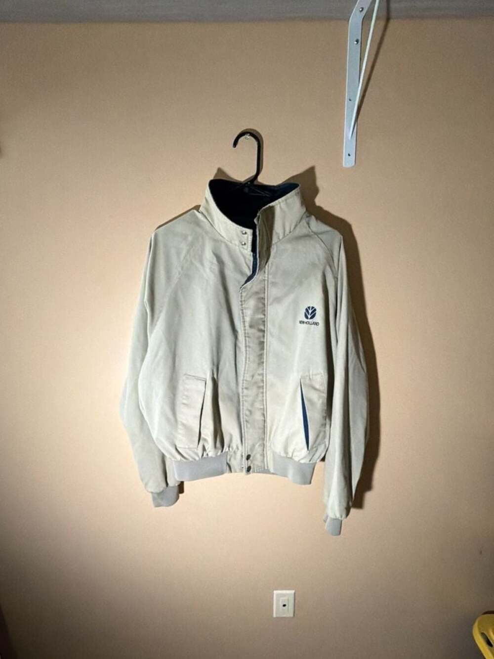 Vintage New Holland Swingster Men's Tan Zip-Front Utility Jacket Men’s Large